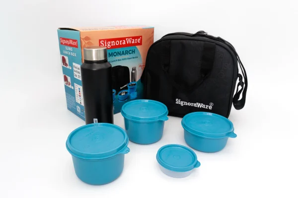 Sling Steel Lunch Box with Steel Bottle