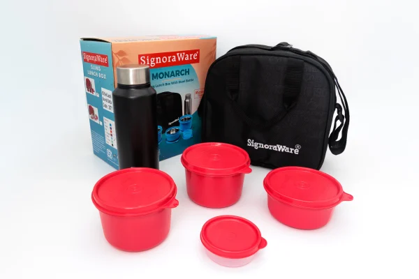 Sling Steel Lunch Box with Steel Bottle