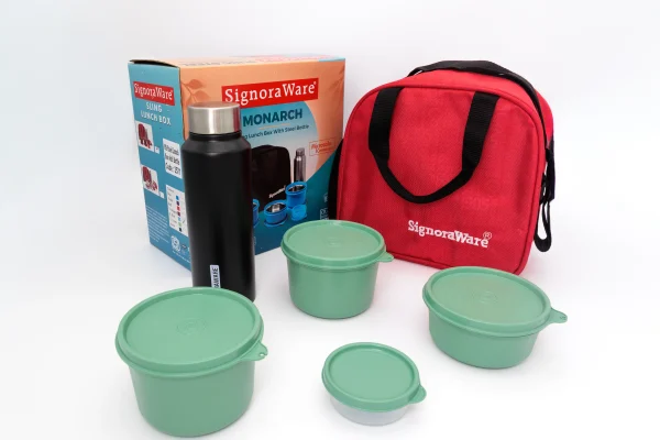 Sling Steel Lunch Box with Steel Bottle
