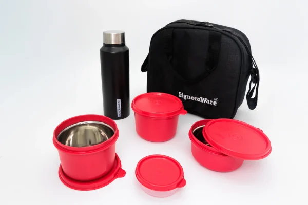 Sling Steel Lunch Box with Steel Bottle