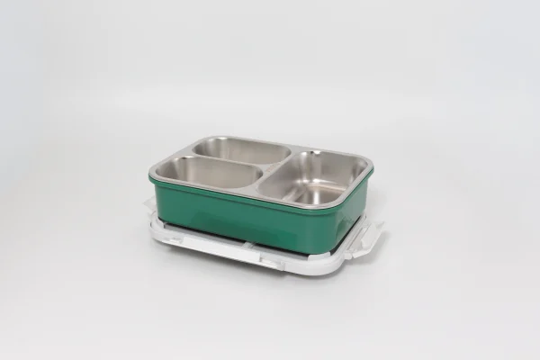 01 Avocado - Steel Lunch Box-8 Avocado Steel Lunch Box (3 Partitions)