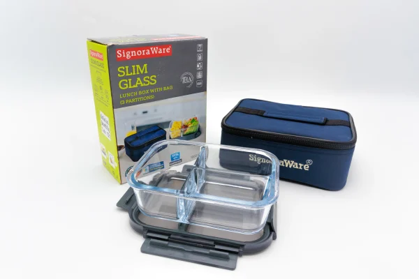 Slim Glass Lunch Box with Bag