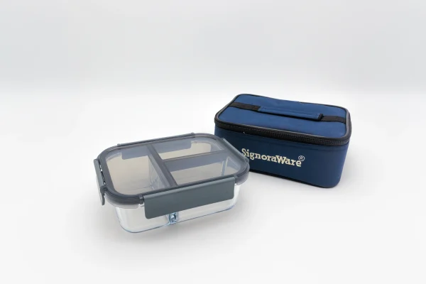 Slim Glass Lunch Box with Bag
